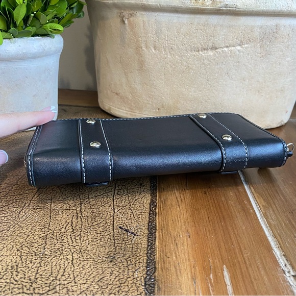 Coach Zoe Soho Leather Wallet with Silver Buckles - Picture 7 of 12